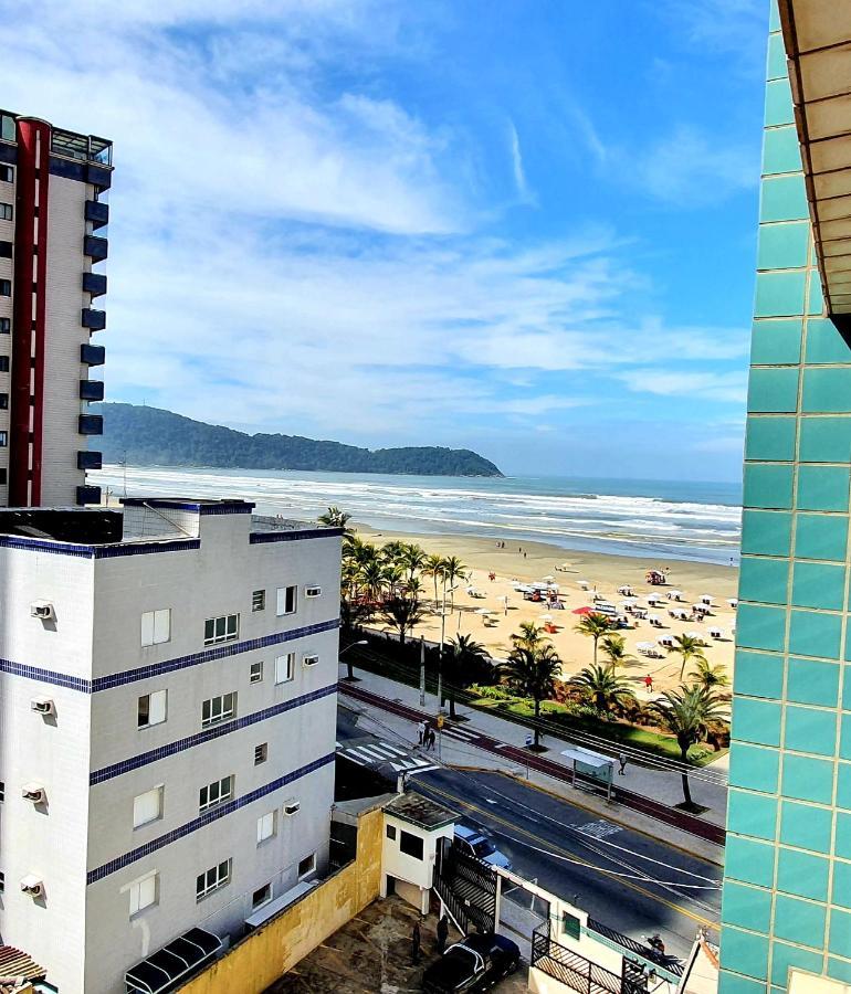 Appartamento Apartamento Kit Praia Grande Na Guilhermina Frente Mar Esterno foto