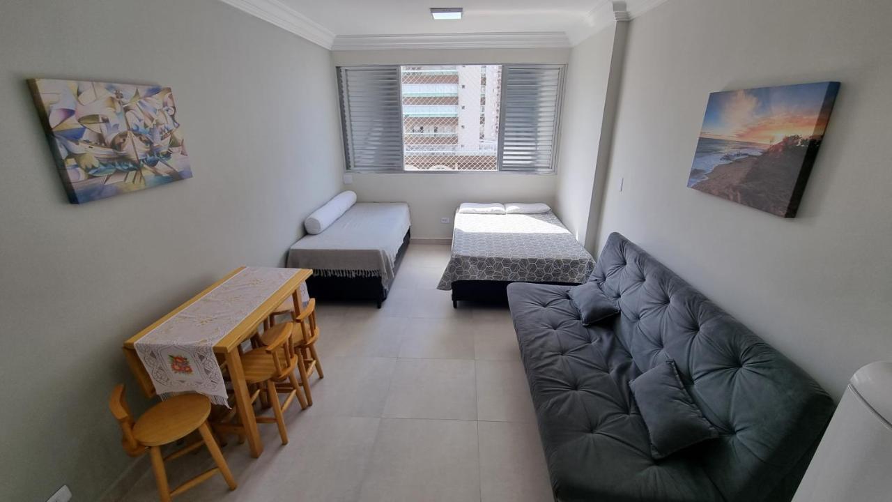 Appartamento Apartamento Kit Praia Grande Na Guilhermina Frente Mar Esterno foto