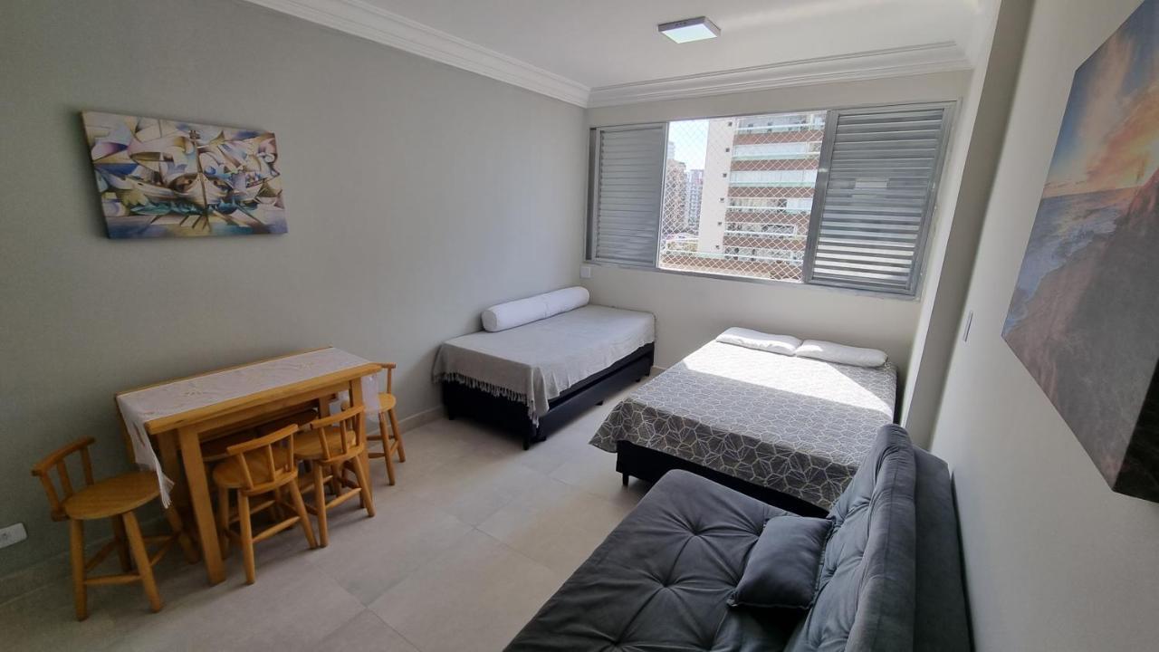 Appartamento Apartamento Kit Praia Grande Na Guilhermina Frente Mar Esterno foto