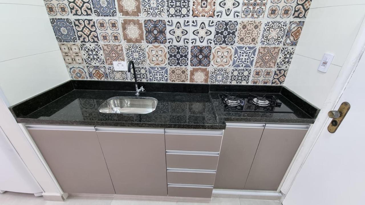 Appartamento Apartamento Kit Praia Grande Na Guilhermina Frente Mar Esterno foto