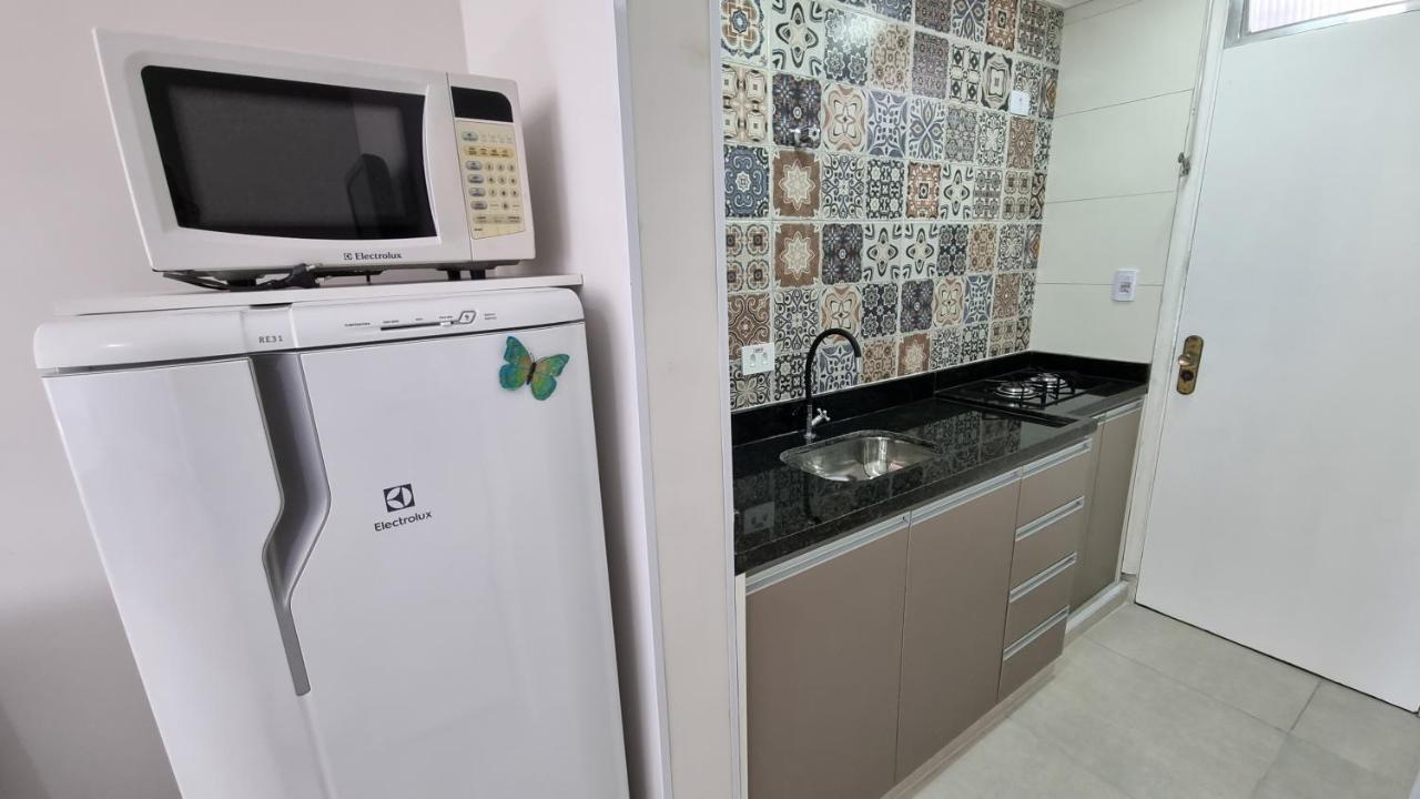 Appartamento Apartamento Kit Praia Grande Na Guilhermina Frente Mar Esterno foto