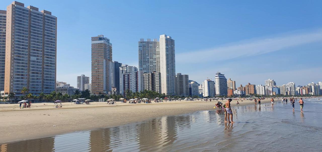 Appartamento Apartamento Kit Praia Grande Na Guilhermina Frente Mar Esterno foto