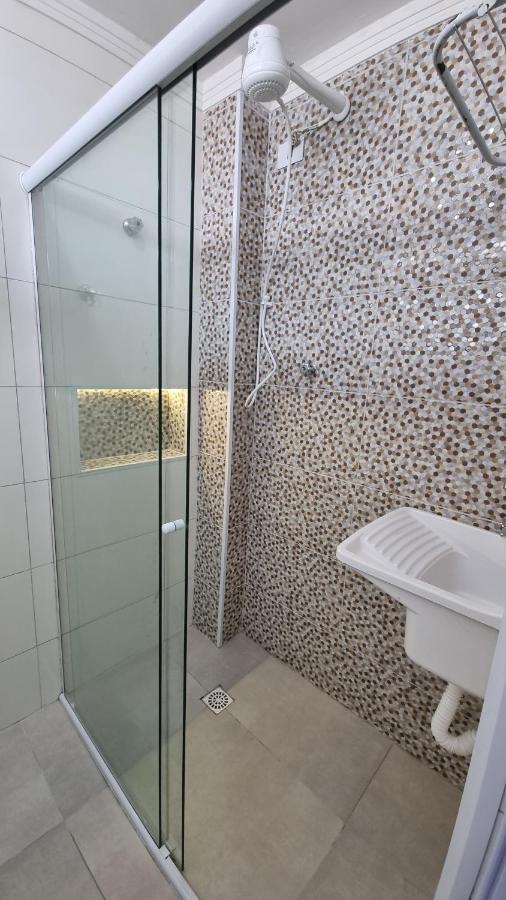 Appartamento Apartamento Kit Praia Grande Na Guilhermina Frente Mar Esterno foto