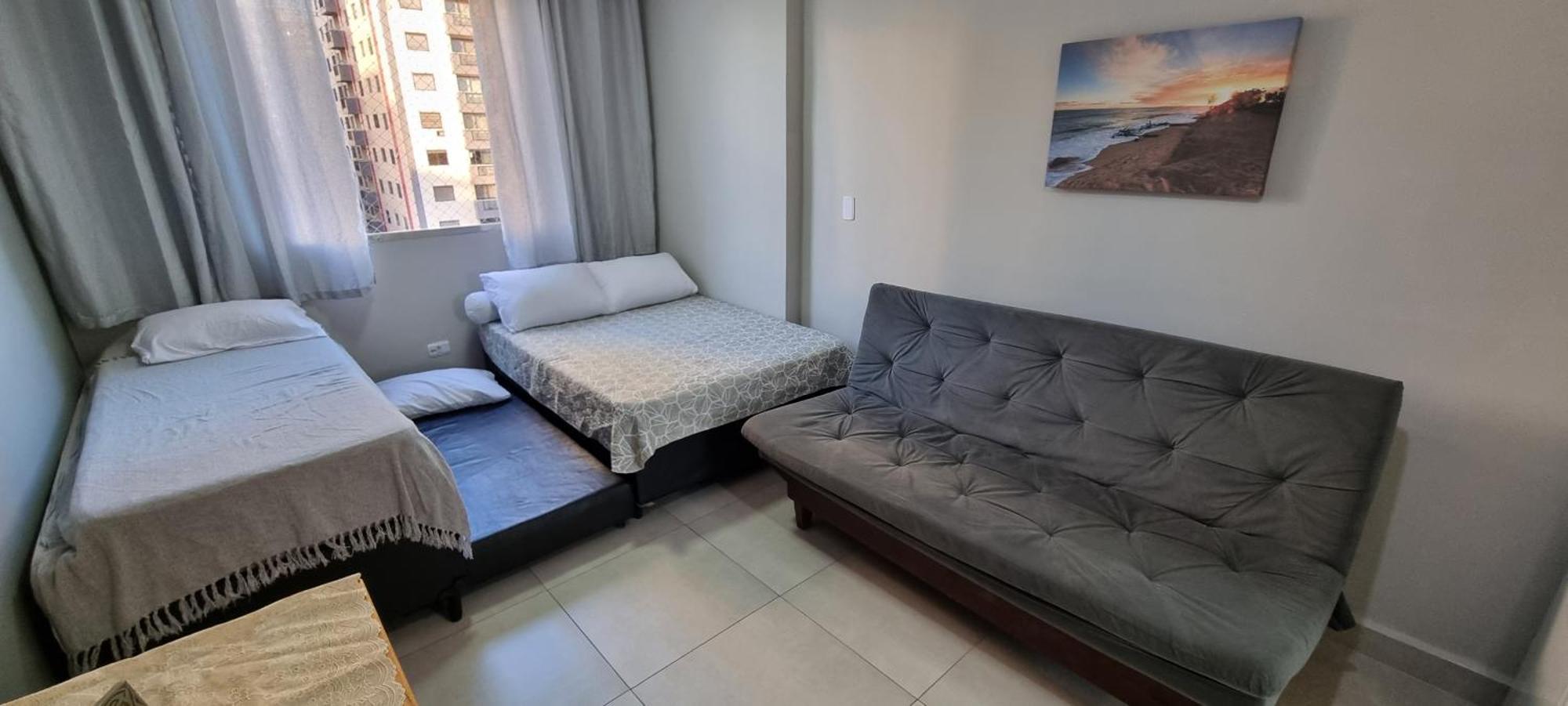 Appartamento Apartamento Kit Praia Grande Na Guilhermina Frente Mar Esterno foto